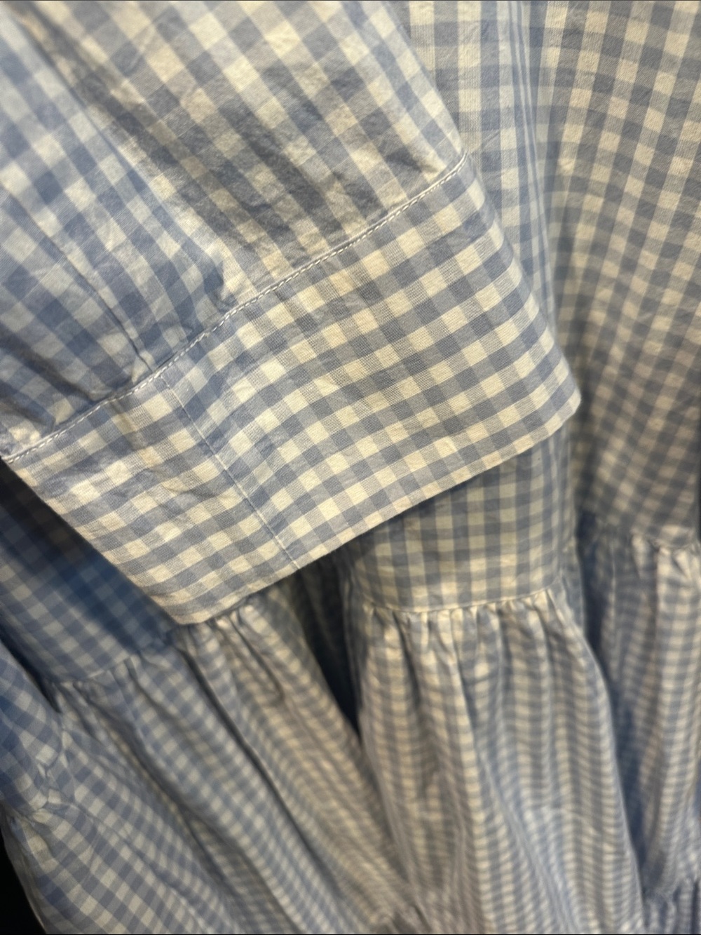 byTiMO Light Blue & White Gingham Button-Up Western Dress - Picture 3 of 16